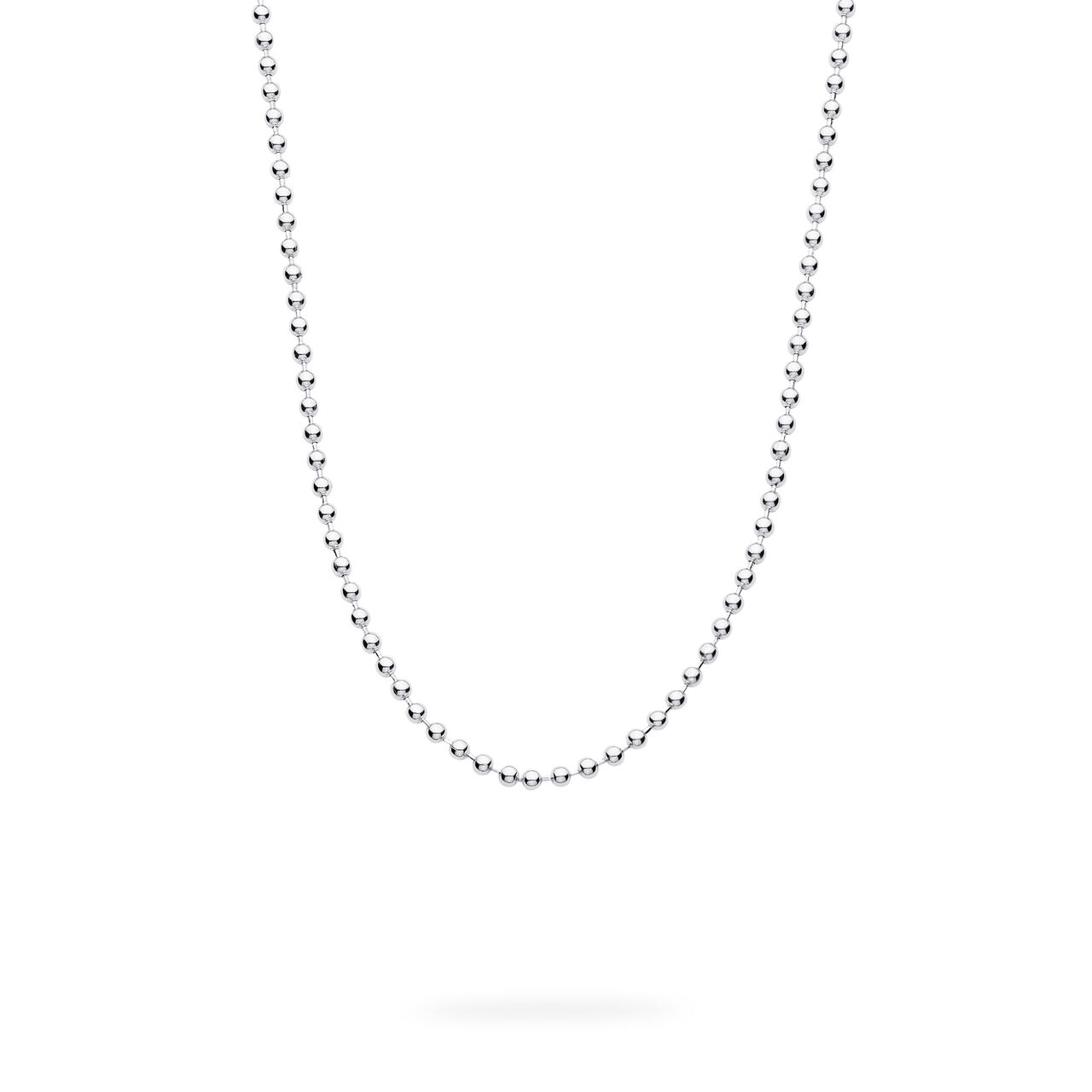 Birks Essentials Sterling Silver Beaded Chain Necklace image number 0